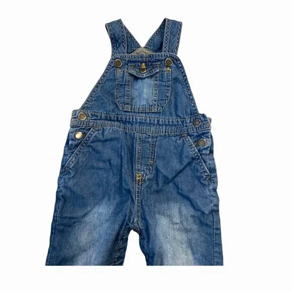 Oshkosh B’gosh Denim Overalls 6-9 Months - Picture 2 of 5